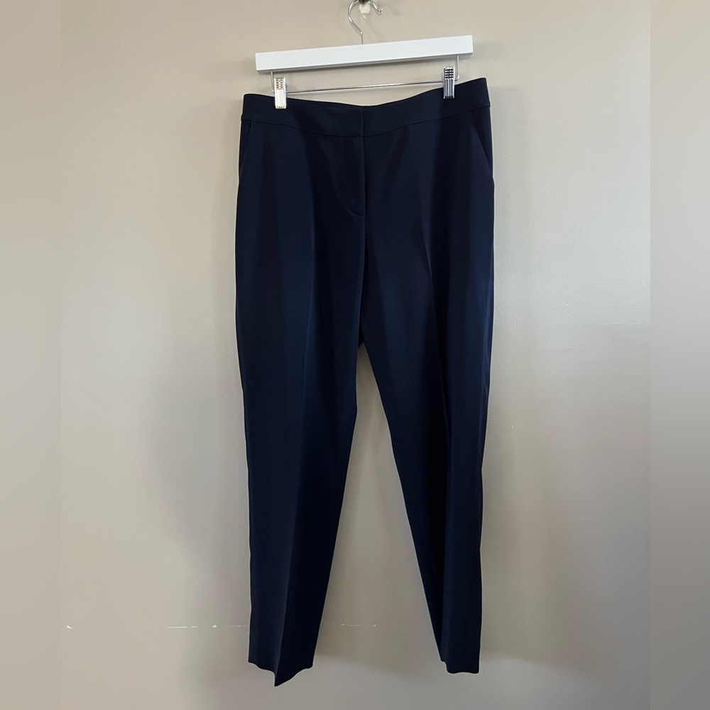 St. John Caviar Trouser - Pleated Navy Blue Size 8